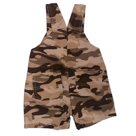Carhartt Camo Overalls, snap leg. 18m and in EUC. Color is Brown camouflage - Picture 2 of 4
